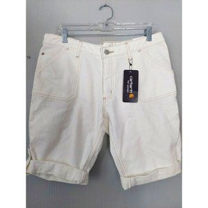 Carhartt Womens White Jean Shorts Size 14